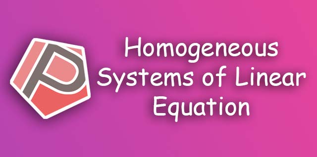 Sistem Persamaan Linear Homogen